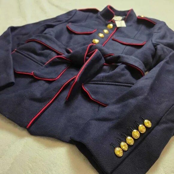 New S Banana Republic Olivia Palermo belted military jacket